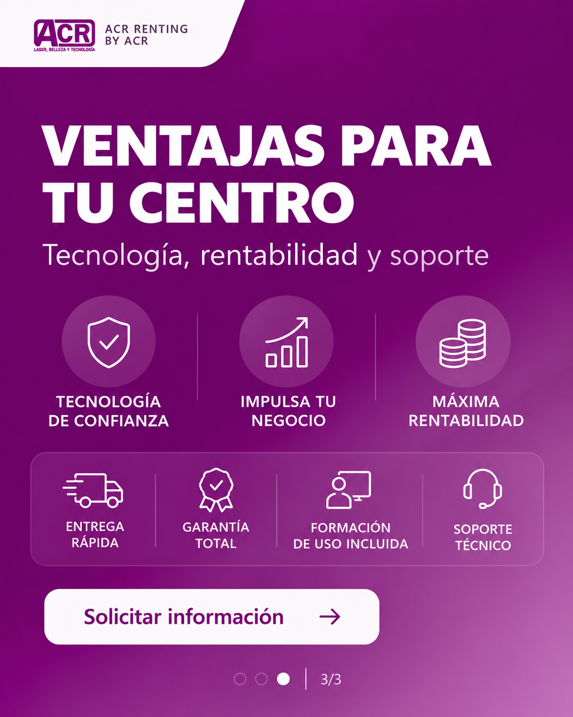 Alquiler de aparatología médico-estética ACR — imagen 3